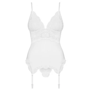 Corset Alb Elegant Obsessive 810-COR S-M