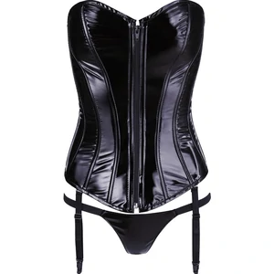 Corset Black Level Vinyl Ivanna Negru Corset Black Level Vinyl Ivanna Negru pe Denysa.ro