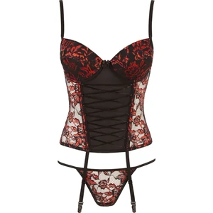 Corset Cottelli Collection Corsage Set Negru L