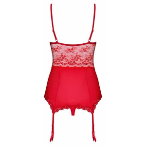 Corset Cu Portjartier Obsessive Lovica Roșu L-XL