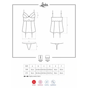 Corset Cu Portjartier Obsessive Lovica Roșu S-M