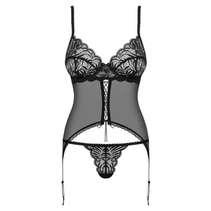 Corset Cu Șnur Obsessive Contica Negru pe Denysa.ro
