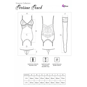 Corset LivCo Persinne Peach Emporio Collection Roz S-M