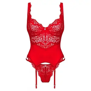 Corset Obsessive Amor Cherris Rosu L-XL