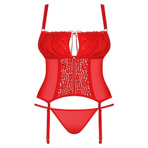 Corset Obsessive Blossmina Roșu pe Denysa.ro
