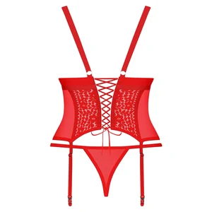 Corset Obsessive Blossmina Roșu 4XL-5XL