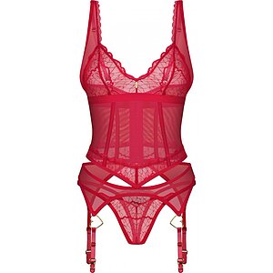Corset Obsessive Cupide Desir Roșu L-XL
