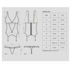 Corset Obsessive Emperita Negru L-XL