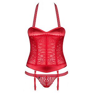 Corset Obsessive Flameria Roșu pe Denysa.ro