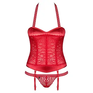 Corset Obsessive Flameria Rosu S-M