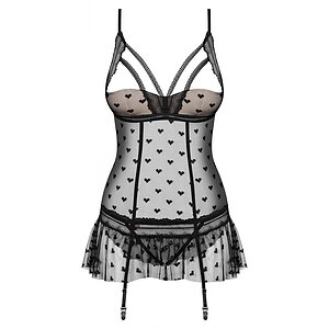 Corset Obsessive Heartia Negru pe Denysa.ro
