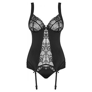Corset Obsessive Heartina Negru pe Denysa.ro