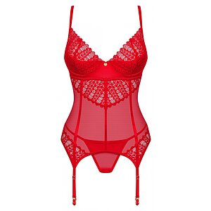 Corset Obsessive Ingridia Roșu pe Denysa.ro