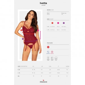 Corset Obsessive Ivetta Roșu S-M
