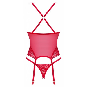 Corset Obsessive Lacelove Roșu XS-S