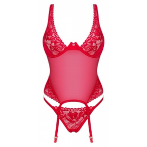 Corset Obsessive Lacelove Roșu XS-S