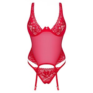 Corset Obsessive Lacelove Rosu M-L