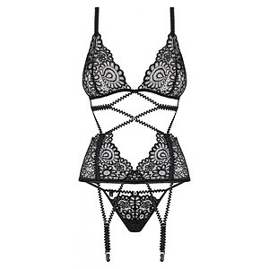 Corset Obsessive Mixty Negru pe Denysa.ro