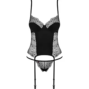 Corset Obsessive Sharlotte Negru L-XL