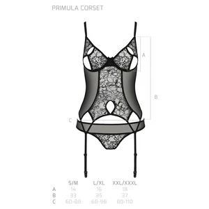 Corset Passion Eco Primula Negru L-XL