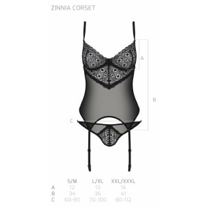 Corset Passion Eco Zinnia Negru S-M