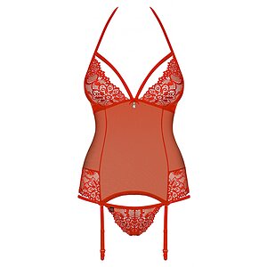 Sex Shop Reducere Corset Obsessive 838-COR Rosu S-M