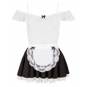 Costum Cottelli Collection Maids Dress Alb pe Denysa.ro