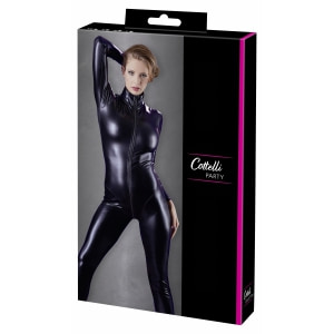 Costum Latex Cottelli Collection Jumpsuit Negru M