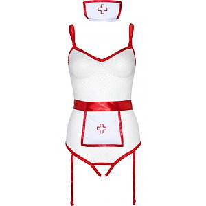 Costum Leg Avenue Nurse Roleplay Alb pe Denysa.ro