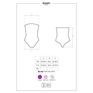 Costum Obsessive Bunny Love Negru S-M