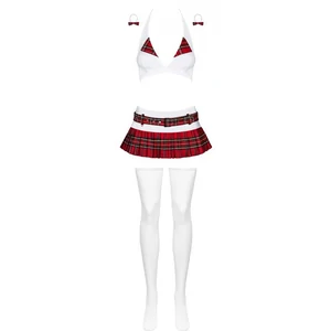 Costum Obsessive Schooly Alb pe Denysa.ro