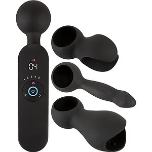 Couples Choice Wand – 12 Moduri, încălzire 41°C, Reîncărcabil Negru pe Denysa.ro