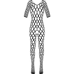 Crotchless Catsuit Cottelli Collection Forbidden Negru pe Denysa.ro