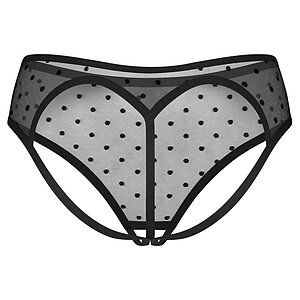 Crotchless Panties Obsessive Nuites Negru L-XL