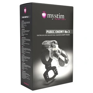 Cusca de Castitate Cu Electrostimulare Enemy No. 3 Transparent