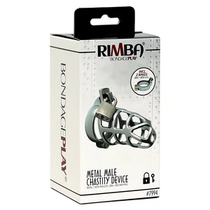 Cușcă Penis Male Chastity Device Argintiu