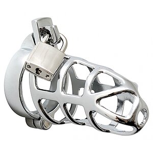 Cușcă Penis Male Chastity Device Argintiu pe Denysa.ro