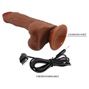Debra Calisto 25cm – Vibrator Rotativ cu Ventuză Discret