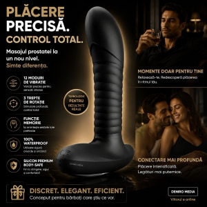 Debra Mr. Play Masator Prostată – 12 Vibrații, 3 Rotații Negru