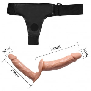 Debra Strap-On Dublu Realist, Ham Reglabil