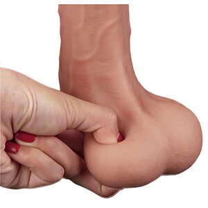 Dildo 22 cm Sliding Skin Dual-Layer – Textură Realistă