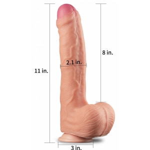 Dildo 28cm Dual Layer Platinum