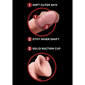 Dildo 3D Cu Testicule 21cm