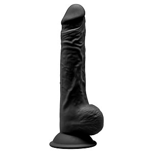 Dildo 9.5inch Realistic Silicone Dual Density Negru