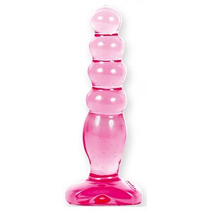 Dildo Anal Cu Ventuză Crystal Jelly Delight Roz pe Denysa.ro