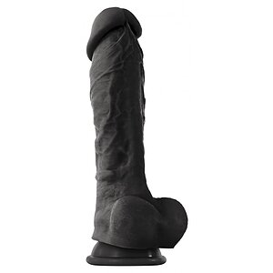 Dildo Colour Soft 23.6cm Negru pe Denysa.ro
