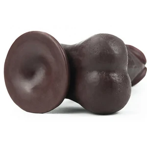 Dildo cu Ventuză Sliding Skin Dual Layer Dong Maro