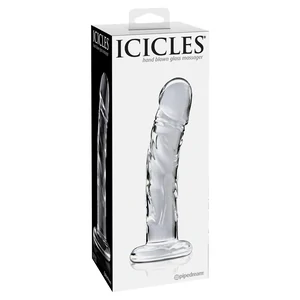 Dildo de Sticlă Icicles No 62 Transparent 18cm
