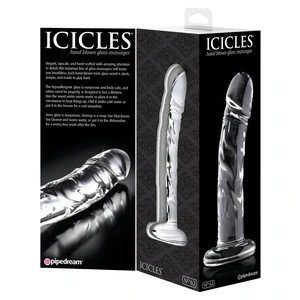 Dildo de Sticlă Icicles No 62 Transparent 18cm
