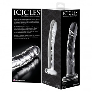 Dildo de Sticlă Icicles No 62 Transparent 18cm
